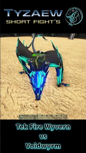 Modded Tek Fire Wyvern vs. Voidwyrm | ARK Dino Short Fight 🦎 #Shorts