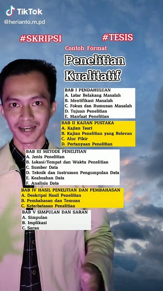 Format dan Contoh Penelitian Kualitatif untuk Skripsi