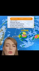 3.5K views · 64 reactions | Cyclone Eleanor set to move between 50 and 100km east of Mauritius, bringing torrential rain, strong winds and rough seas to Mauritius today before moving south and gradually lower down by Friday #cyclone #mauritius | RadioMoris.com | Facebook