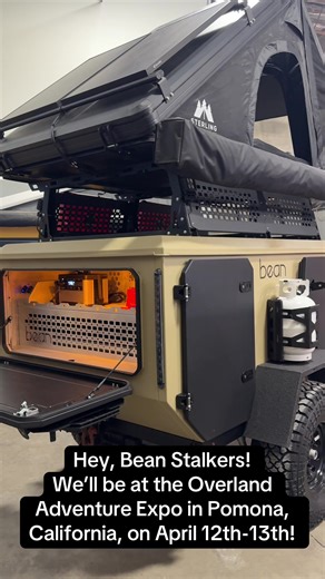 ‼️ Hey, Bean Stalkers! We’ll be at the Overland Adventure Expo in Pomona, California, on April 12th-13th! Come check out the Meaner Bean, Bean Stock 2.0, and Bean Pod trailers, we can’t wait to see you there!