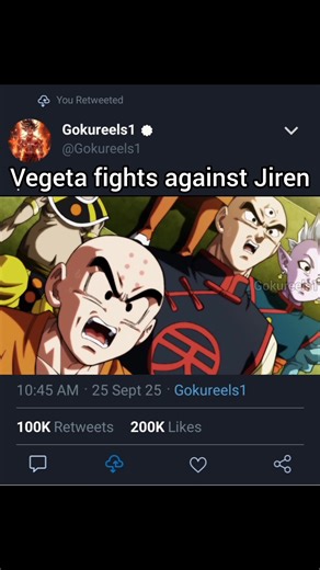 Vegeta fights against Jiren | Gokureels1