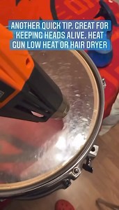 2.2M views · 5.3K reactions | Snare Geek posted this idk the original uploader but I wanted to share this heat gun hack! | The Cowboy Drummer | Facebook