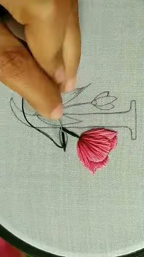 how to embroider letter J by hand || Hand embroidery for beginners