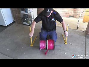 Set up Electrical Cable Drums on Cable Stand