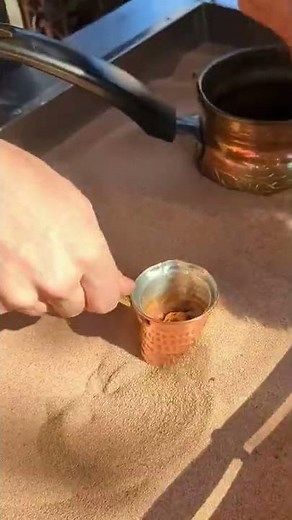 Turkish Sand Coffee | Turkish Coffee Made With Hot Sand!