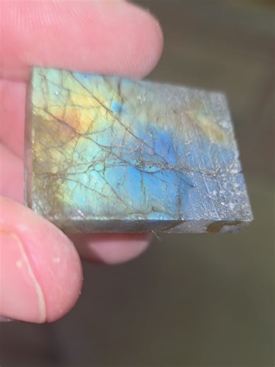 getting ready to cab up this beautiful piece of labradorite! the finished piece is going to be awesome! #lapidary #labradorite #silversmith #peacerocksandlapidary #create