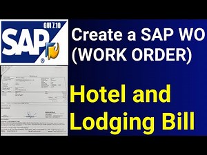 How to create Work order in SAP for a Hotel and lodging experience. Me21N