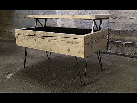 Réalisation d'une table basse avec plateau relevable