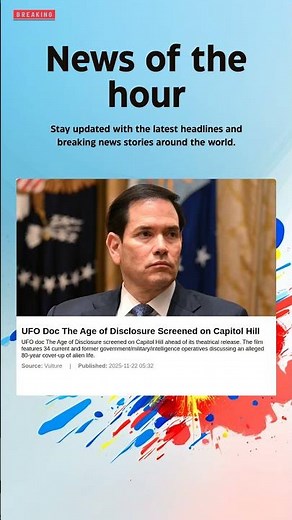 Breaking News: UFO Doc The Age of Disclosure Screened on Capitol Hill #Government