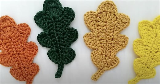 Beginner's Crochet Oak Fall Leaf Craft