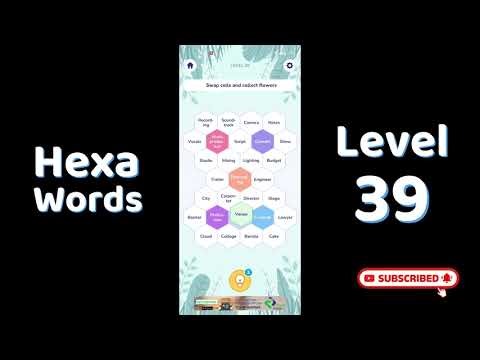 Hexa Word level 39 | Hexa Words Sort Associations level 39 Answers