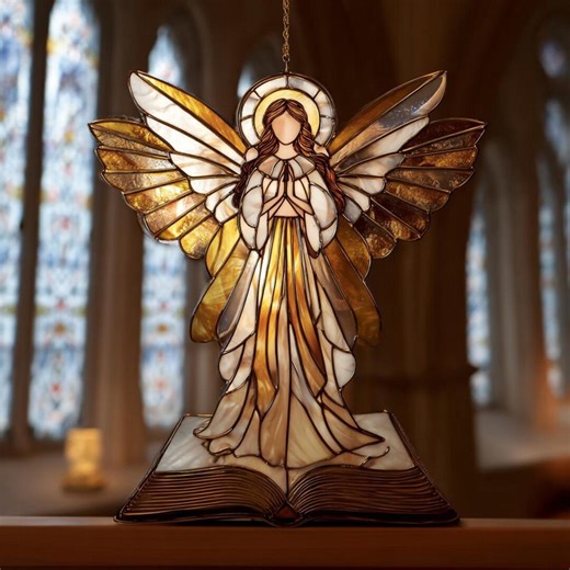 Praying Angel Acrylic Suncatchers, Religious Window Art, Christian Church & Home Decor Gift for Faith Enthusiasts - Etsy