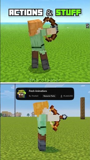 Minecraft Animations: Actions & Stuff 1.4 (Bedrock) vs Fresh Animations (Java)