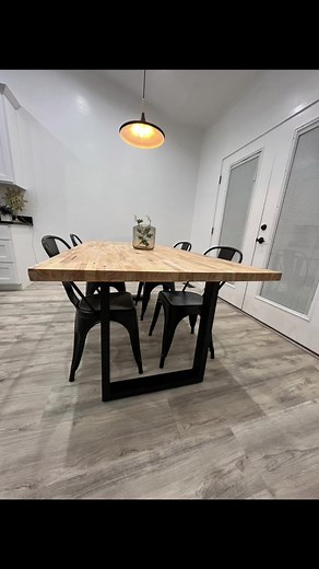 DIY Butcher Block Dining Table Set | Kitchen Built-in Table