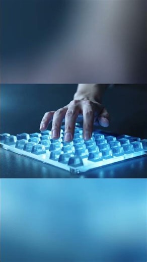 Blue Keyboard ASMR 💙 | Satisfying Mechanical Typing Sounds #youtubeshorts #asmr