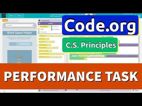 Code.org Perfect Score Performance Task Tutorial | Graded Example and Review CS Principles