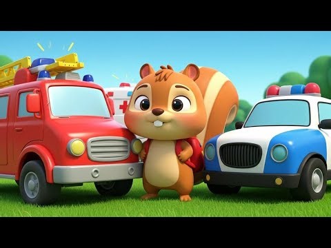Chippy's Helper Vehicle Song | Fire Truck, Police Car + More Nursery Rhymes | Chippy's Playhouse