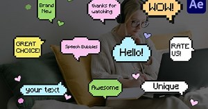 Pixel Speech Bubbles for After Effects