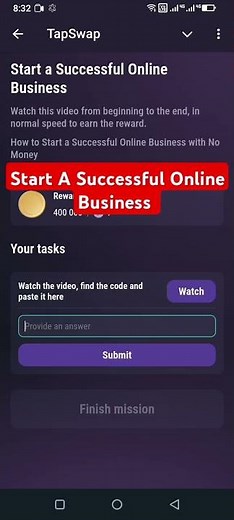 Start A Successful Online Business |Tapswap Code