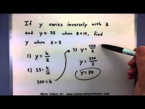 Pre-Calculus - Solving an inverse variation problem