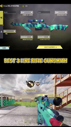 best 3 Line Rifle gunsmith in cod mobile season 4 2026 #short #shorts #codm #furyharsh #shortsfeed
