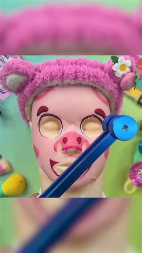 ASMR Makeup on Mannequin🎭 (No Talking) #shorts