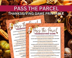 Thanksgiving Pass the Parcel Game for Adults & Kids | Left Right Present Fall Game Printable | Pass the Gift Exchange Party Game for Groups - Etsy