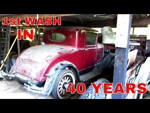 Dragged out of a Barn, 1930 Plymouth Gets A Bath.