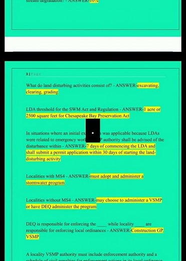 Virginia DEQ SWM Plan Reviewer Certification Newest Exam 20252026 Virginia DEQ SWM Plan Reviewer