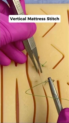Vertical Mattress suture - STEP BY STEP #pastudent #npstudent #howtostitch