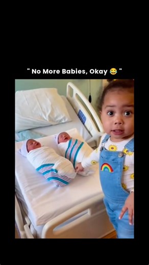 Wild Videos on Instagram: "This post shows a brutally funny family moment where a little girl—still recovering from the shock of having her status dethroned by a newborn—looks her dad straight in the eyes and delivers the most serious line of her life: “No more babies, okay?” It taps into the explosive trend of sibling-jealousy reels, where kids don’t bother hiding their emotions—they weaponize them. The viral punch lands in the microseconds: her stiff crossed arms, the deep dramatic exhale, the