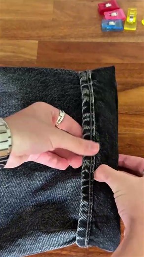 How To Hem Jeans & Keep The Original Hem! 👖✂️