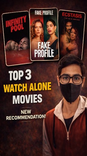 Vardan Movie Reviewer 🍿 | Follow + Comment "LaLa" ❤️🙌 . Top 3 Faadu Watch Alone Movies 🎬🔥 . . . 1. Infinity Pool 2. Fake Profile 3. Ecstasis | Instagram