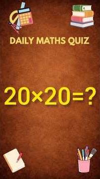 Math Quiz| Daily Math Challenge