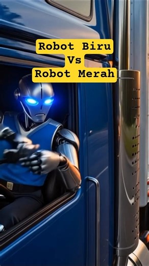 PERSAINGAN‼️Robot Biru Vs Robot Merah 🦾🦿 #Truck #mainan #robot #shorts