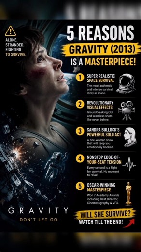 🔥 The Hidden Secrets That Made Gravity (2013) a Masterpiece! | #shorts #cinecover