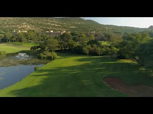 The 18th hole of the Gary Player Country Club golf course at Sun City