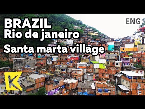 【K】Brazil Travel- Rio de Janeiro[브라질 여행- 리우데자네이루] 파벨라 산타마르타 마을/Slum/Favela/Santa marta/Cable car