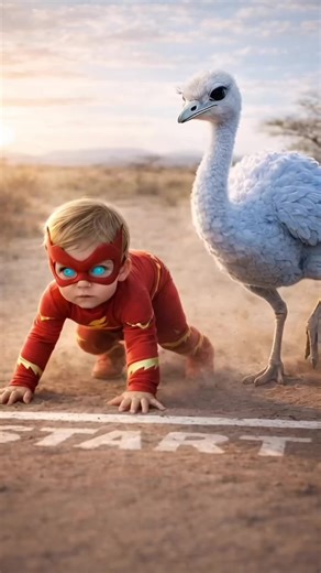 flash vs. ostrich race 🏃🏽‍♂️‍➡️⚡️⚡️#kids #animals #race #cartoon #flash