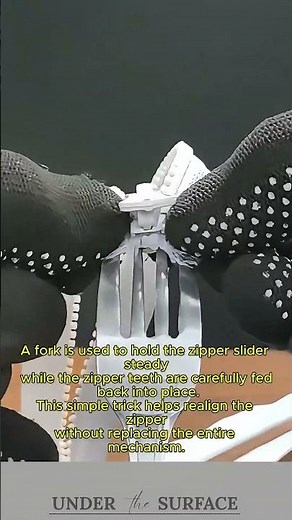 Using a Fork to Fix and Realign a Zipper Slider