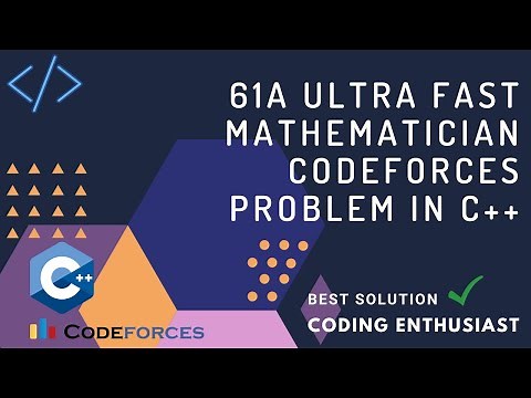 61A Ultra fast Mathematician codeforces problem in c++ | codeforces for beginners | codeforces solve