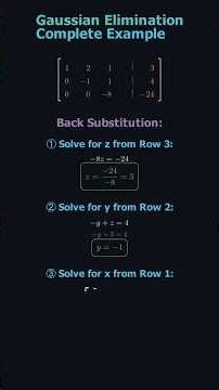 Gaussian elimination method example #GaussianElimination #NumericalMethods #ChemicalEngineering