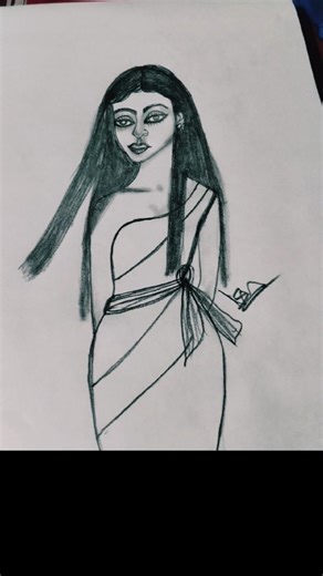 Girl portrait pencil sketch♥️♥️ #shorts #art #pencil sketch