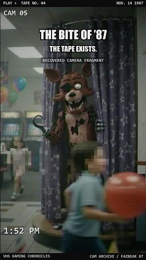The Bite of '87 — recovered VHS tape 📼 #fnaf #shorts