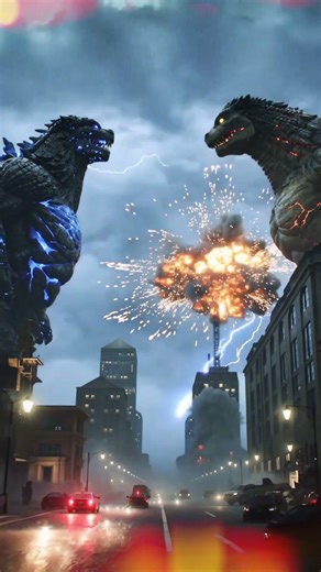 Godzilla King Kong hybrid monster vs Godzilla Turtle hybrid monster