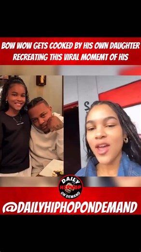 DHHOD ™ on Instagram: "#BowWow Gets Cooked By His Own Daughter Recreating This Viral Moment Of His Educational Context: Bow Wow recently went viral after his 13-year-old daughter, Shai Moss, hilariously recreated one of his most infamous old Vine-era moments, effectively “cooking” him with some lighthearted family trolling. In the original mid-2010s clip, Bow Wow used a filter to superimpose a fake crowd behind him and dramatically whispered about a “field trip” spotting him, only to reveal it w
