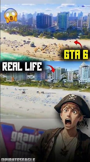 GTA 6 MAP VS REAL LIFE MAP 😱 #shorts #short