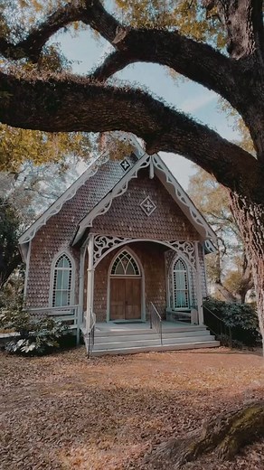 Beautiful Old Church in South Carolina #church #churches #gingerbread #historicarchitecture #chapelofease #southcarolina #oldhousetiktok #historic #explorepage #travellife #southerngirl #southerncharm #exploremore