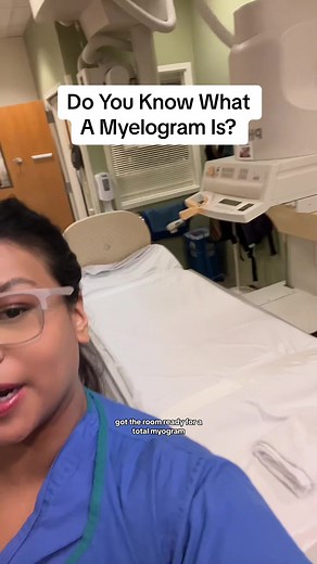 Another fluoroscopy exam that I get to do as an X-ray tech! We work hand in hand with CT/MRI on these exams that are done to evaluate the spinal canal. #radtech #xray #myelograms #healthcare #examsdoneinxray #radiology