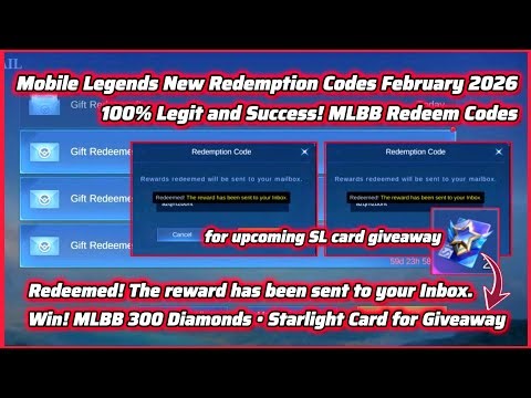 New active mobile legends redeem codes February 19, 2026 - MLBB Redeem Codes + Starlight Giveaway